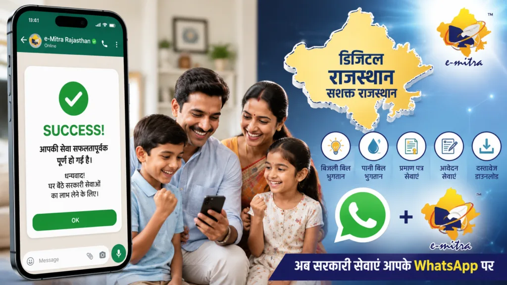 WhatsApp e-Mitra Service Rajasthan Mobile Process